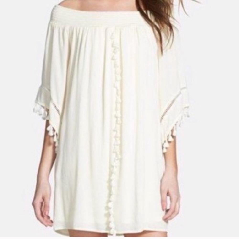 Nordstrom Love, Fire Off The Shoulder Tassel Dress